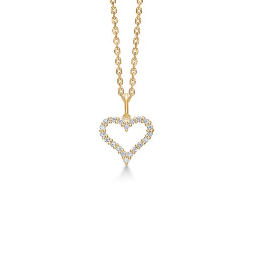 Mads Z Tender Heart vedhæng 14 kt med diamanter
