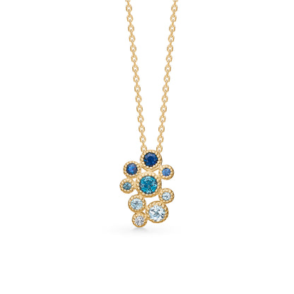 Mads Z "Luxury Rainbow" blue 14kt. vedhæng