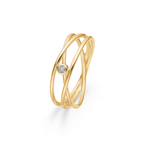 Mads Z "Diamond nest" 14kt ring m. diamant