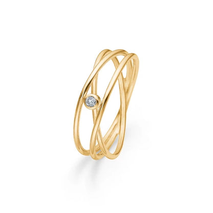 Mads Z "Diamond nest" 14kt ring m. diamant