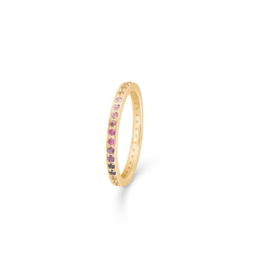 Mads Z Poetry Rainbow ring med ægte sten
