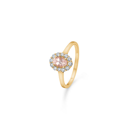 Mads Z "Madison" 14kt ring m. morganit og diamant