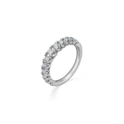 Mads Z Crown Princess ring 14 kt. hvidguld med brillanter 0,50ct
