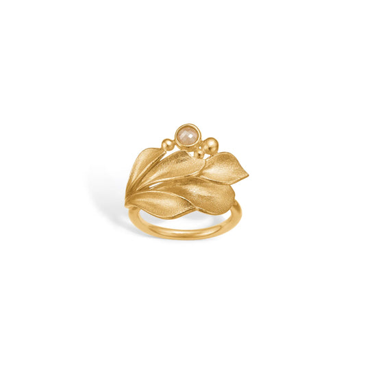 Blossom forgyldt ring med safir