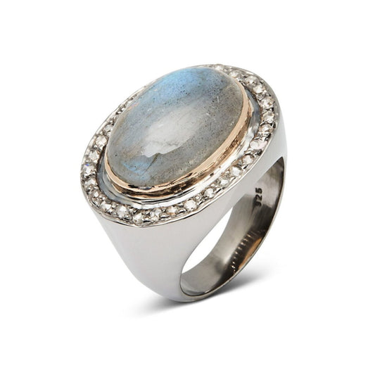 By Birdie Atoll Labradorite ring