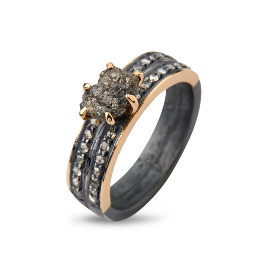 By Birdie Jackie Duo Pavé ring