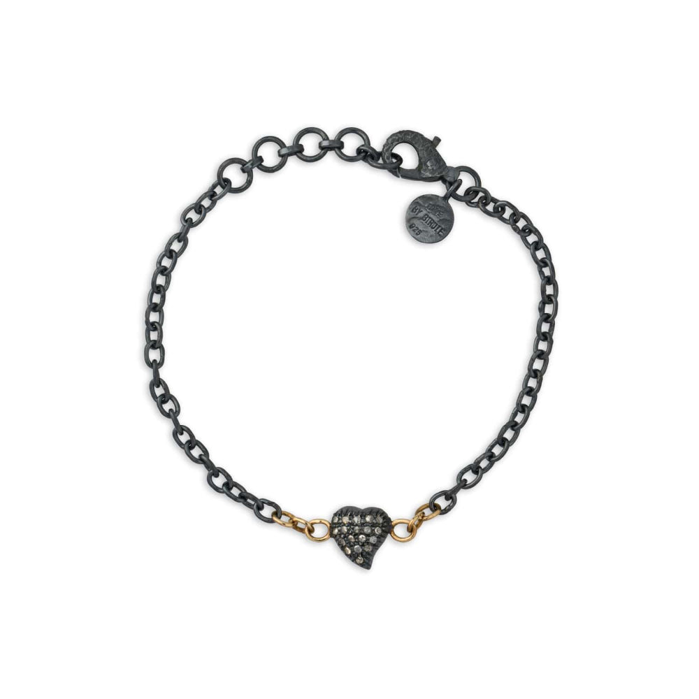 By Birdie Victoria Heart Pavé armbånd