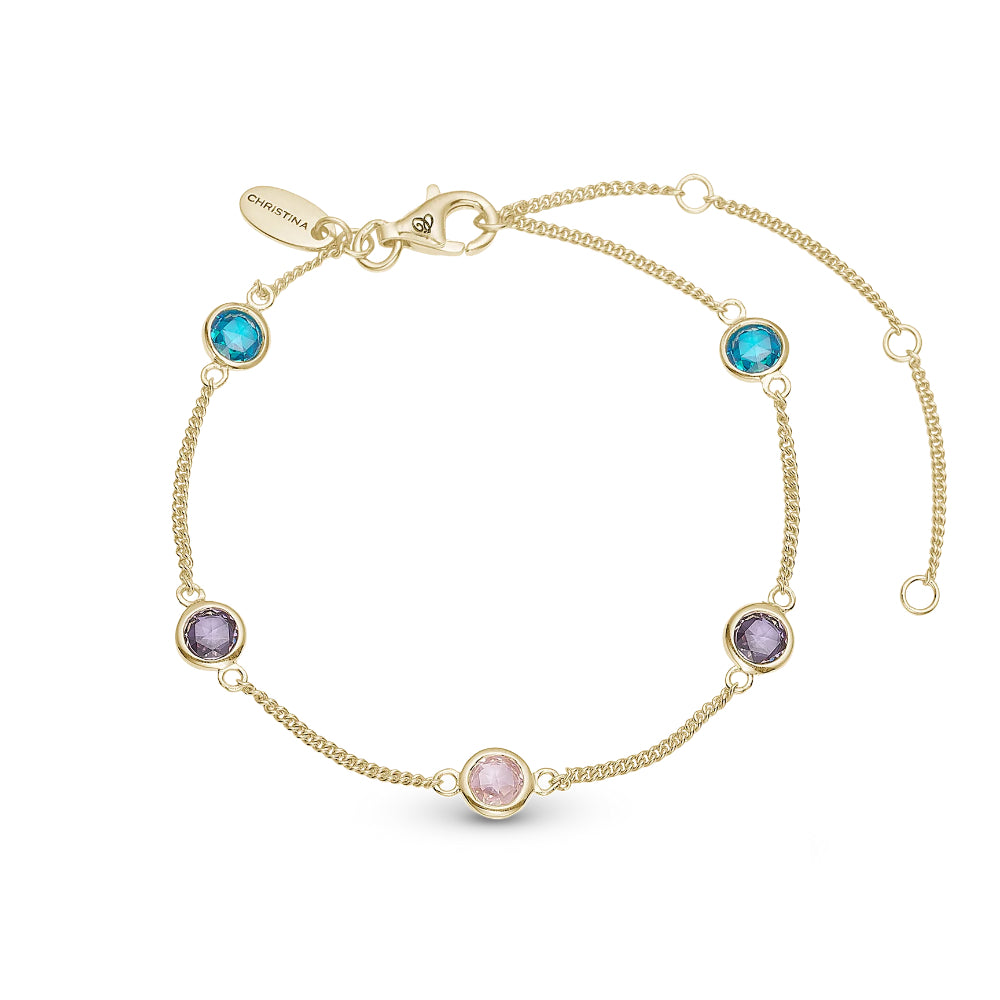 Christina Jewelry Colourful Champagne armbånd