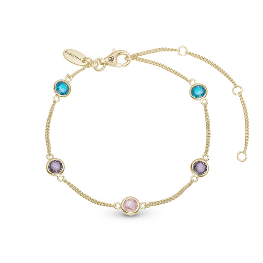 Christina Jewelry Colourful Champagne armbånd