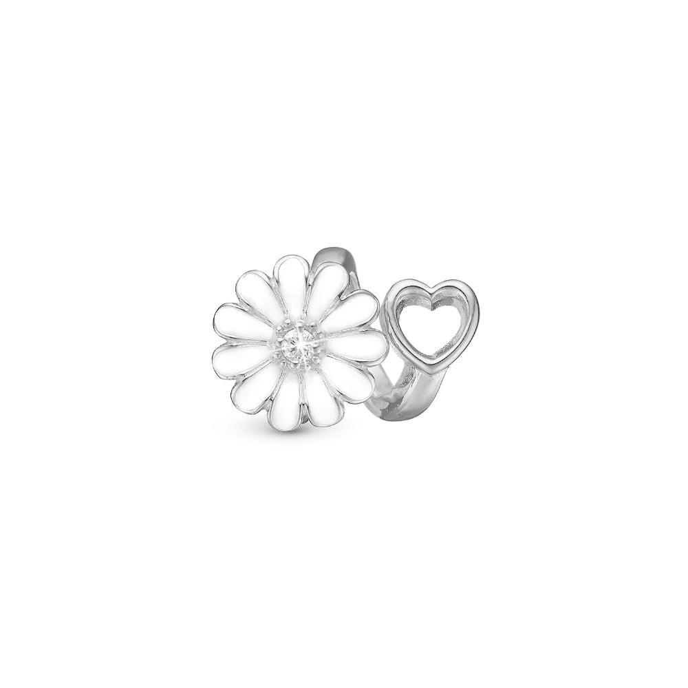 Christina Jewelery White Marguerite Heart