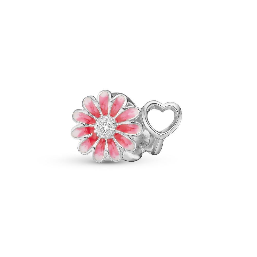 Christina Jewelery White Marguerite Pink Charm