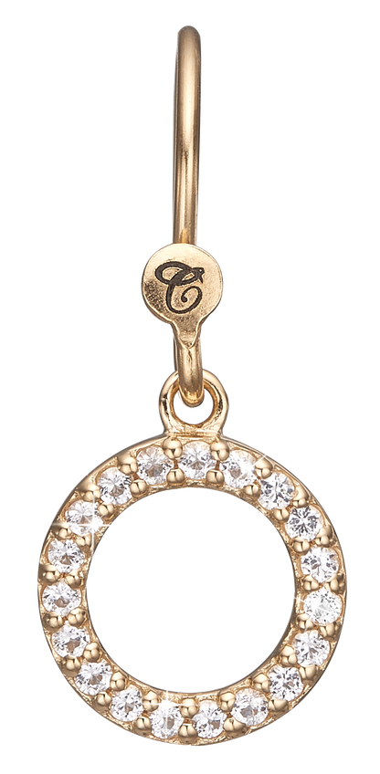 Christina Jewelry ørehænger Hanging Topas Circle