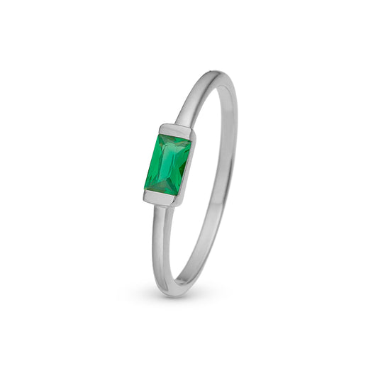 Christina jewelry ring Green Single Baquette