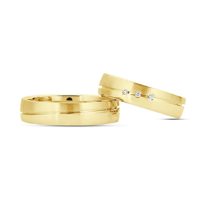 Nuran Vielses ringe A3437 3x0,01ct, 14kt Rødguld (pris fra 11.800,00,- pr. stk.)