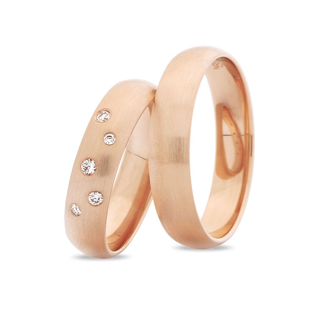 Nuran Vielses ringe A3506 0,08ct, 14kt Rosaguld (pris fra 6.200,- pr. stk.)