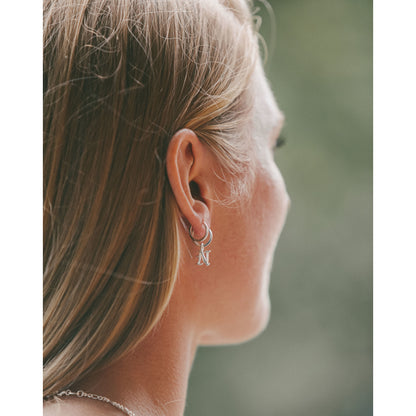 Ix Studios N letter Charm Silver