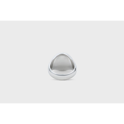Ix Studios Oval Signet Hawks Eye Silver Ring