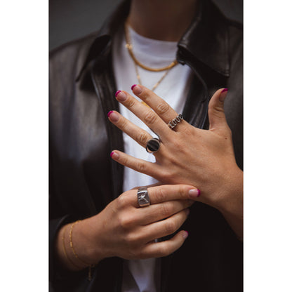 Ix Studios Oval Signet Silver ring
