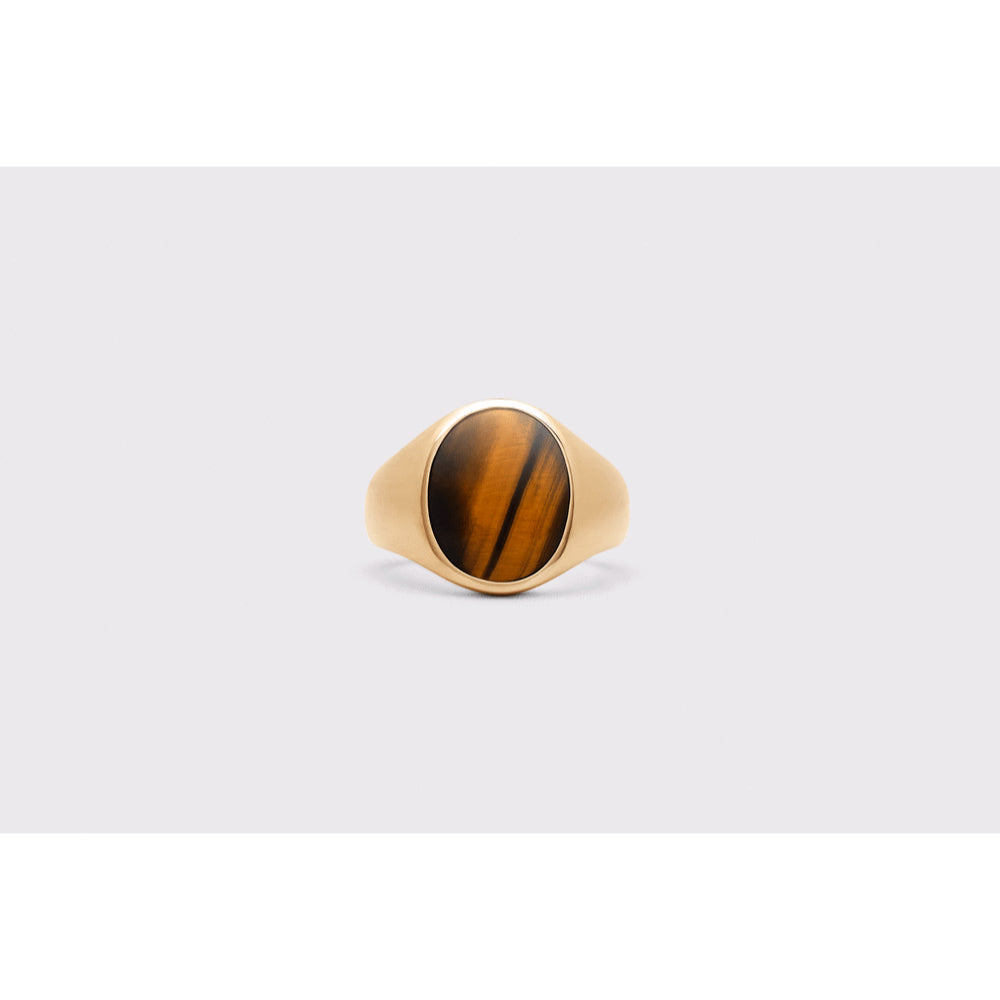Ix Studios Oval Signet Tiger Eye ring