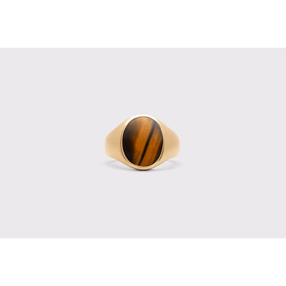 Ix Studios Oval Signet Tiger Eye ring