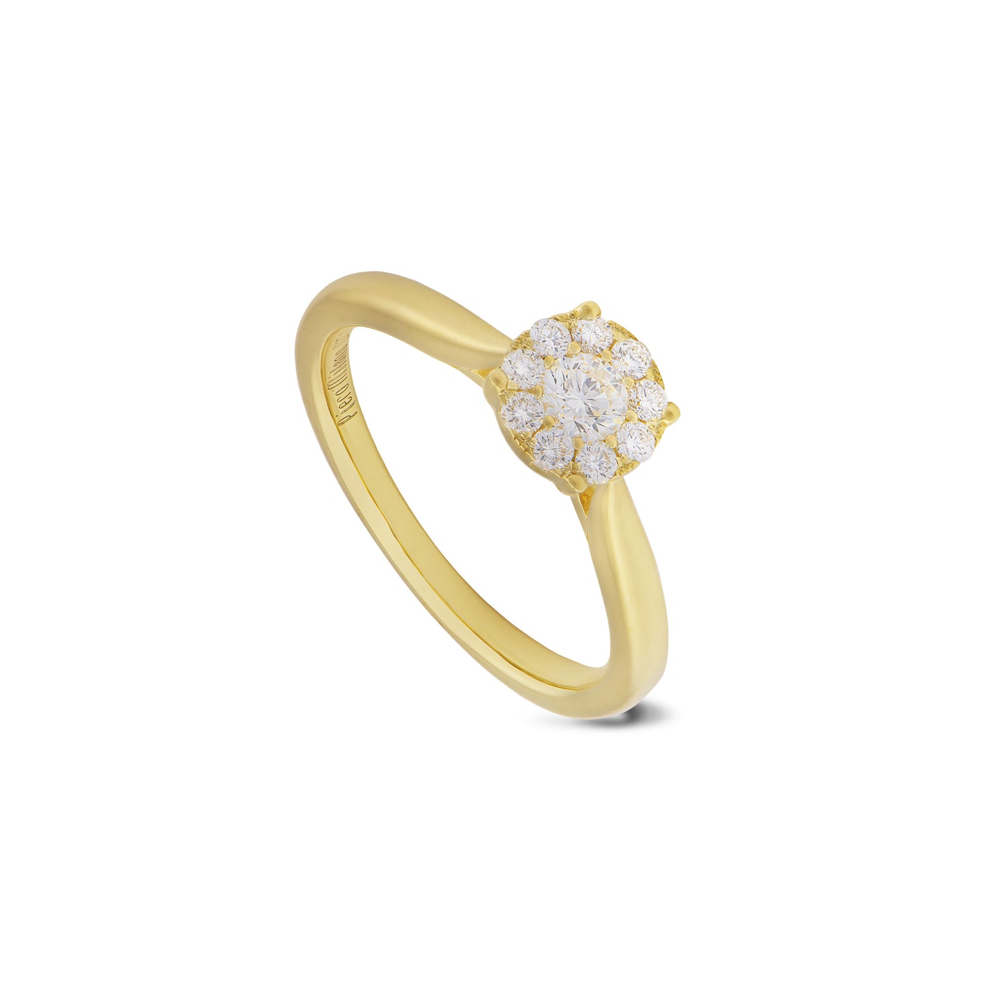 Guld ring 18 kt m. brillant