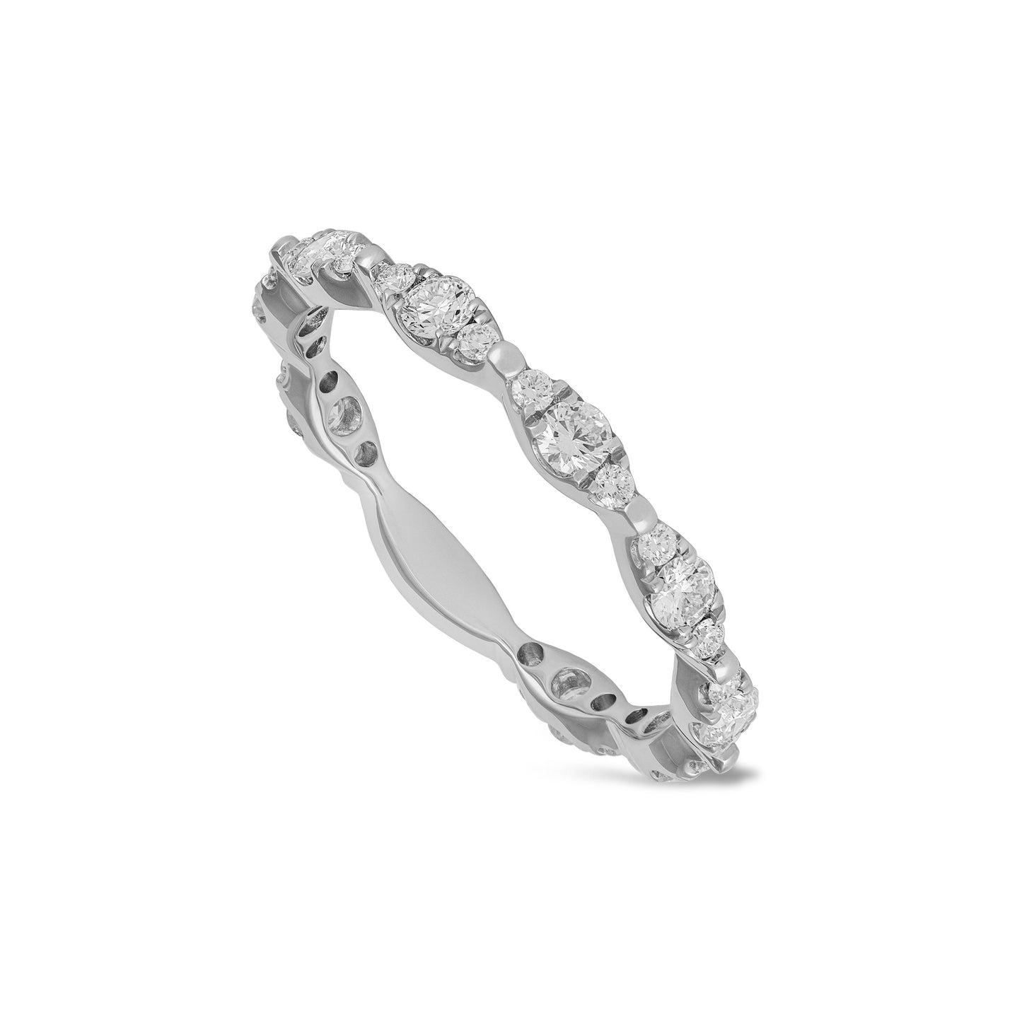 Hvidgulds ring 18 kt m. brillanter