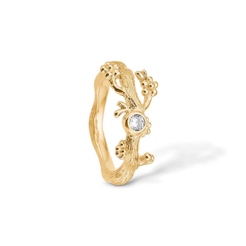 Blossom forgyldt ring