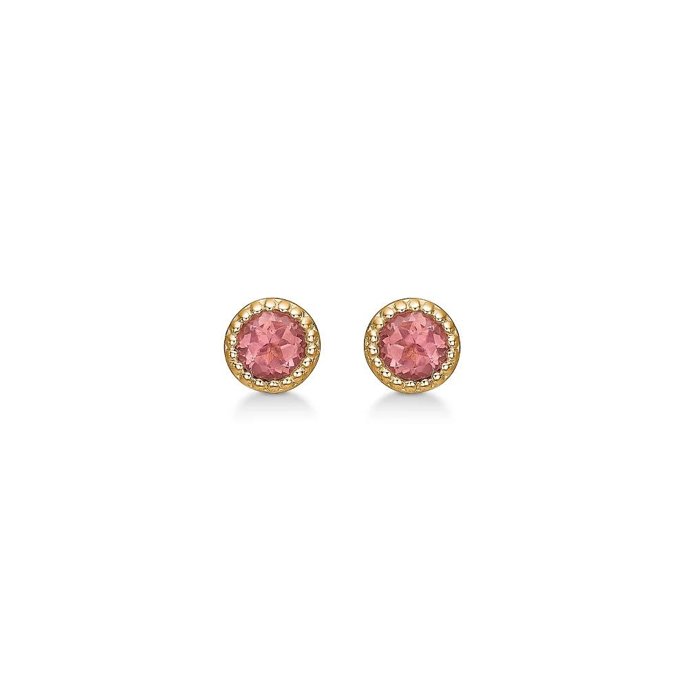 Mads Z. Luxury Rainbow ørestikker - Pink turmalin