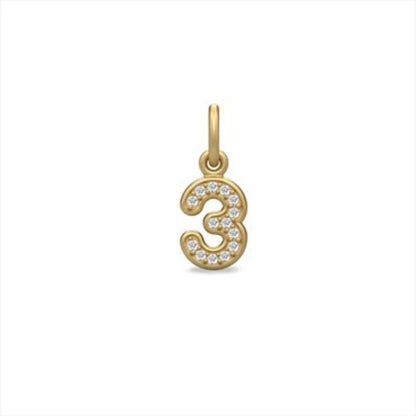 Outlet Julie Sandlau ID  pendant - forgyldte tal