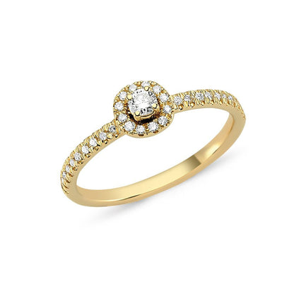 Nuran Sofia ring 0,25ct 14kt Rødguld