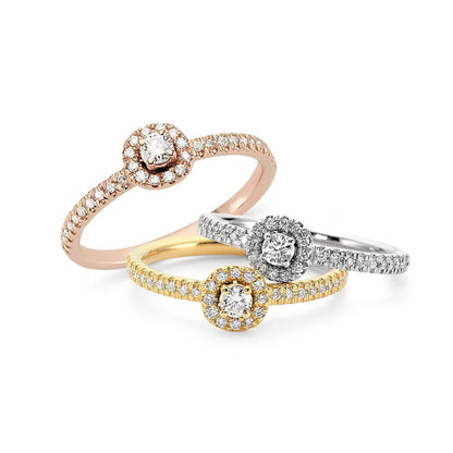 Nuran Sofia ring 0,25ct 14kt Rosaguld
